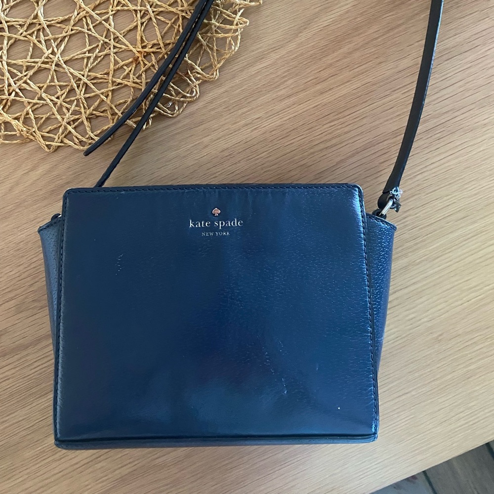 kate spade navy blue leather crossbody bag